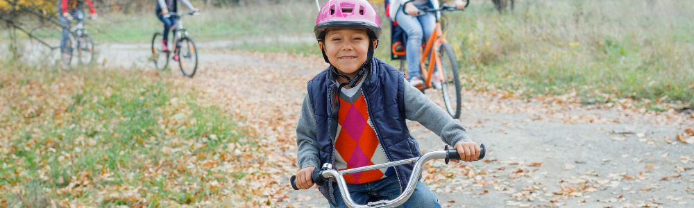 Boy riding bike