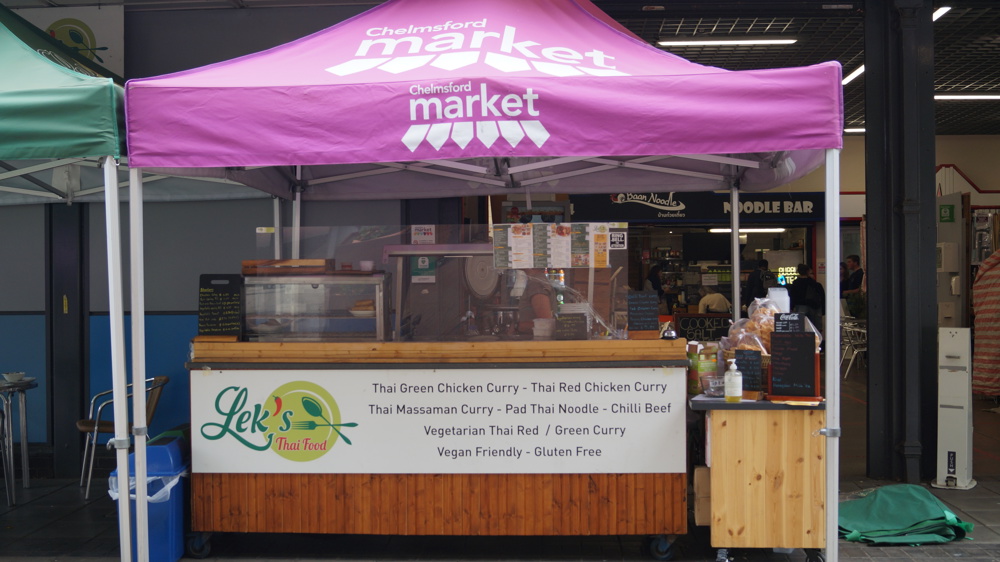 Lek's Thai Food stall at Chelmsford Market