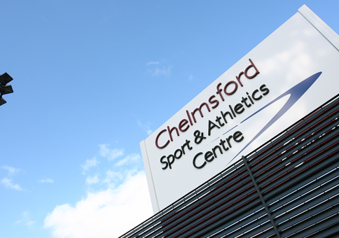 Chelmsford Sport and Athletics Centre entrance sign