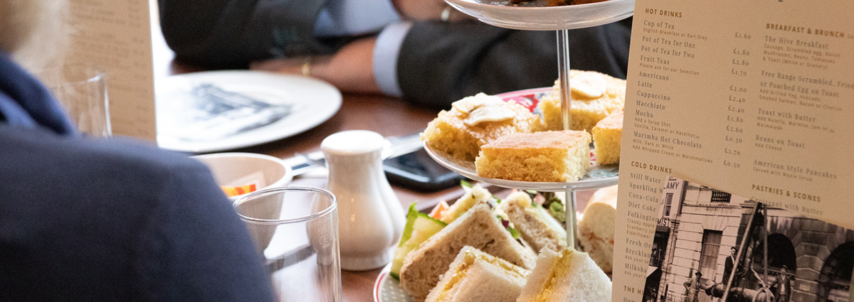 Sandwiches on display