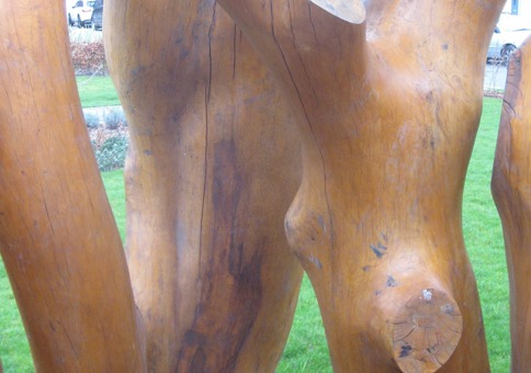 Timber sculpture of a thicket