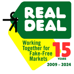 Real Deal Logo (Working together for fake-free markets since 2009)