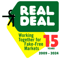 Real Deal Logo (Working together for fake-free markets since 2009)