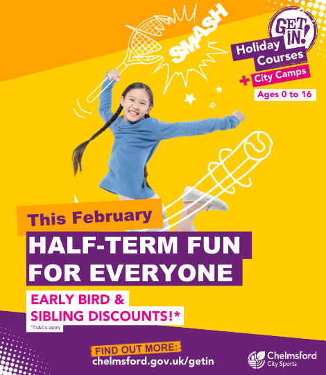 Half term fun for everyone this February plus early bird and sibling discounts (terms apply) and girl jumping in the air